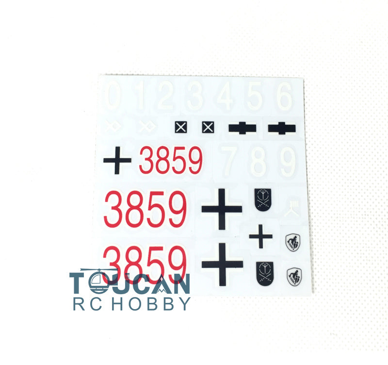 TOUCAN RC HOBBY Plastic Sprockets Road Wheels Idlers Accessories Pack Decal Assembled Chassis For HL 1/16 3859 RC Tank Vehicle DIY Model