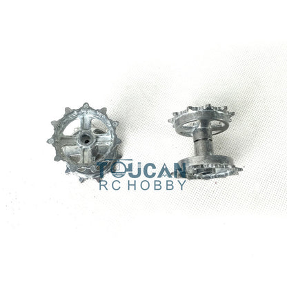 TOUCAN RC HOBBY Henglong 1/16 Metal Tracks Sprocket Road Wheels Idlers Mudguard Protection Net Machine Gun For 3899 3899A Tank Vehicle Model