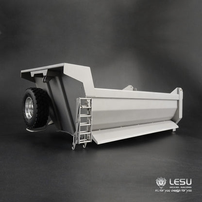LESU 6*6 8x8 Full Metal Front U Bucket Model Part for 1/14 Scale RC Hydraulic Dumper Tipper Truck TAMIIYA