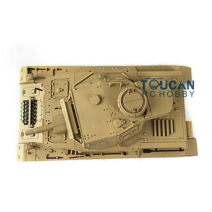 TOUCAN RC HOBBY Henglong 1/16 Scale German Panzer IV F RC Tank 3858 Remote Control Model Plastic Turret & Upper Hull