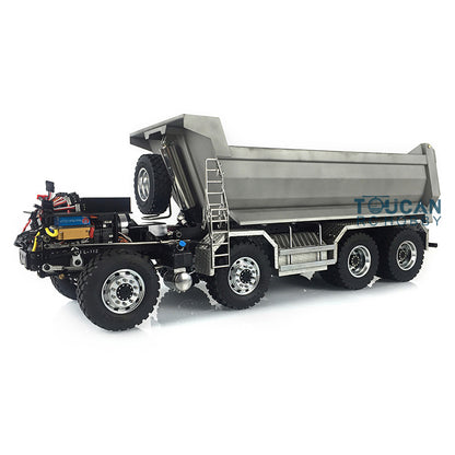LESU TGS Cabin 1/14 8*8/6*6 Metal RC Dumper Truck Hydraulic Contruction Vehicle 540 Brushed Motor Light Sound for Professional Model Hobbyists