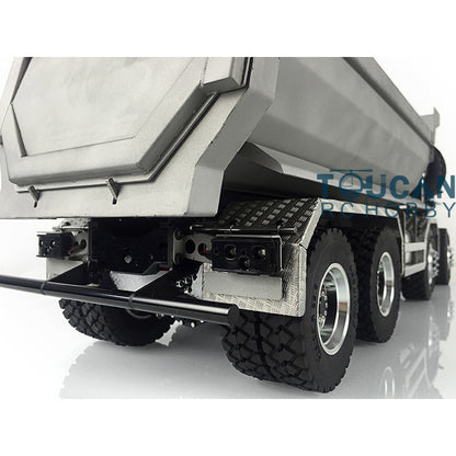 LESU TGS Cabin 1/14 8*8/6*6 Metal RC Dumper Truck Hydraulic Contruction Vehicle 540 Brushed Motor Light Sound for Professional Model Hobbyists