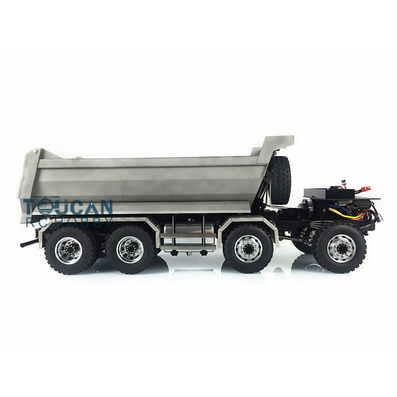 LESU TGS Cabin 1/14 8*8/6*6 Metal RC Dumper Truck Hydraulic Contruction Vehicle 540 Brushed Motor Light Sound for Professional Model Hobbyists