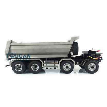 LESU TGS Cabin 1/14 8*8/6*6 Metal RC Dumper Truck Hydraulic Contruction Vehicle 540 Brushed Motor Light Sound for Professional Model Hobbyists