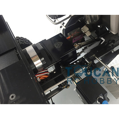LESU 1/14 8x8 Metal Hydraulic RC Dump Truck Tipper 2 Speed Transmission Axles With Differential Lock FlySky I6S Remote Controller Sound Light System