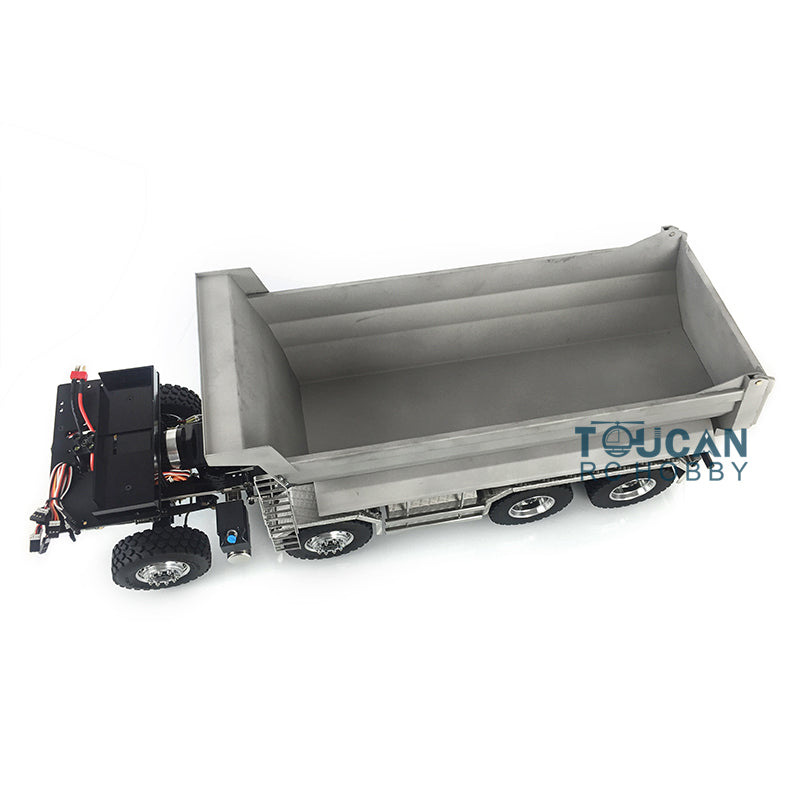 LESU TGS Cabin 1/14 8*8/6*6 Metal RC Dumper Truck Hydraulic Contruction Vehicle 540 Brushed Motor Light Sound for Professional Model Hobbyists