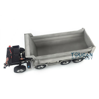 LESU TGS Cabin 1/14 8*8/6*6 Metal RC Dumper Truck Hydraulic Contruction Vehicle 540 Brushed Motor Light Sound for Professional Model Hobbyists