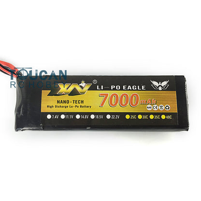 1/16 Henglong 7.4V 7000MAH Lipo Battery With XT60 Charger Plug Balanced Charging Board Electronic Parts For 3818/3819 RC Tank Model