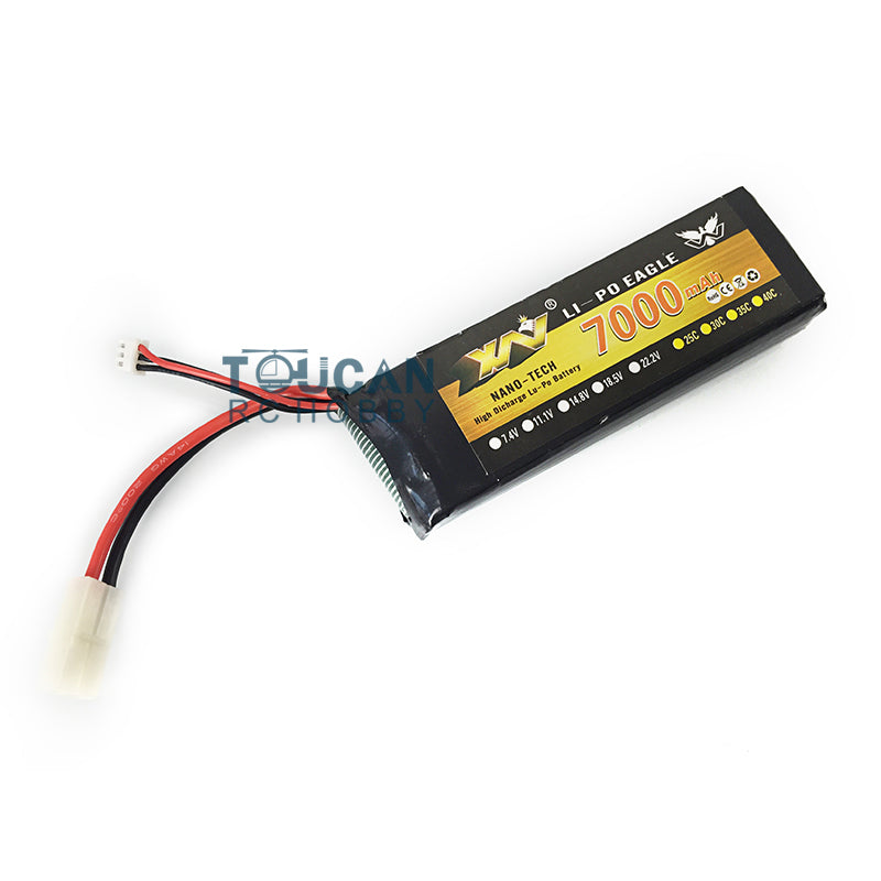 1/16 Henglong 7.4V 7000MAH Lipo Battery With XT60 Charger Plug Balanced Charging Board Electronic Parts For 3818/3819 RC Tank Model