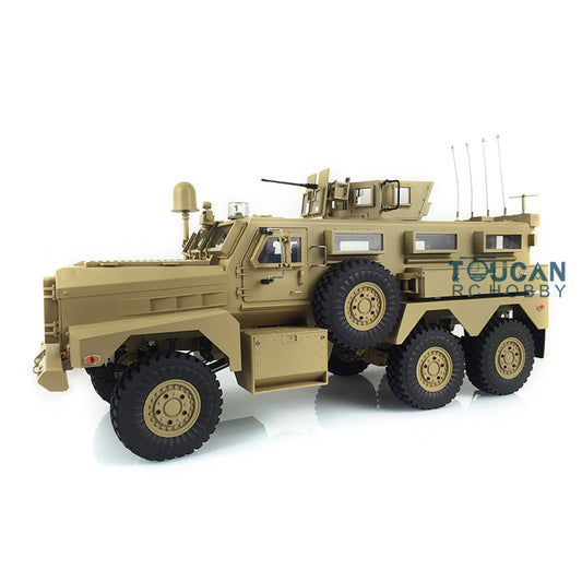 HG 1/12 6*6 RC 6x6 MRAP Vehicle P602 16CH Radio Explosion Proof Truck Outdoor Remote Control w/ Radio System ESC Motor