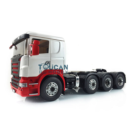 LESU 1/14 8*8 Painted RC Tractor Truck Car Model Metal Chassis W/ Cabin Set Servo 540 Motor 2Speed High Torque Gearbox Cabin Roof