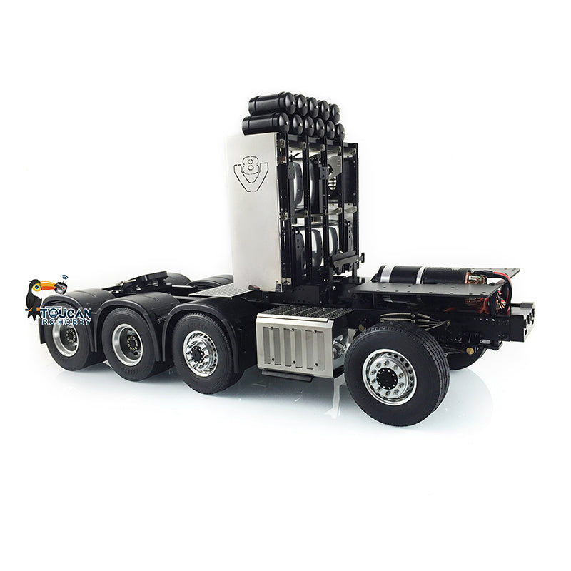 1/14 LESU 8*8 2 Speed Heavy-duty Metal Chassis Radio Control Tractor Truck 3363 1851 DIY Car Model W/ Equipment Rack Motor Servo