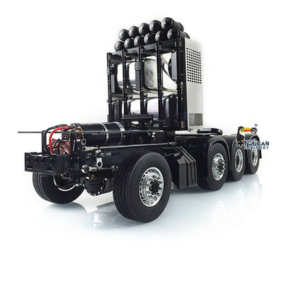 LESU 8x8 Metal RC Truck Chassis Aluminum Alloy Heavy-Duty Frame 2-Speed Transmission Equipment Rack 540 Brushed Motor for 1/14 RC TAMIYA R620 3363 1851 DIY Models