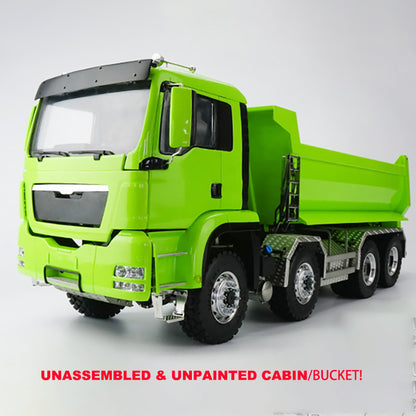 In Stock LESU 1/14 8*8 RC Front Hydraulic Dumper Cylinder Truck Tipper Metal DIY Motor Servo Sound and LED Light System ESC