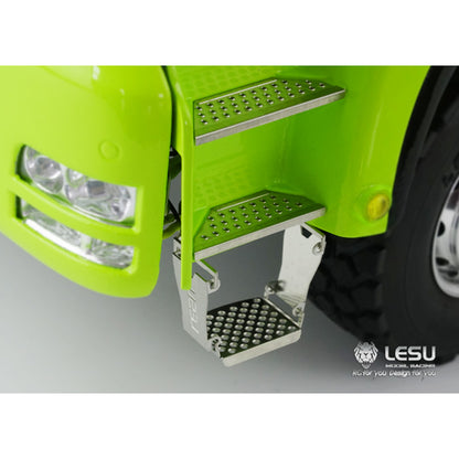 LESU 1/14 8x8 Metal Hydraulic RC Dump Truck Tipper 2 Speed Transmission Axles With Differential Lock FlySky I6S Remote Controller Sound Light System