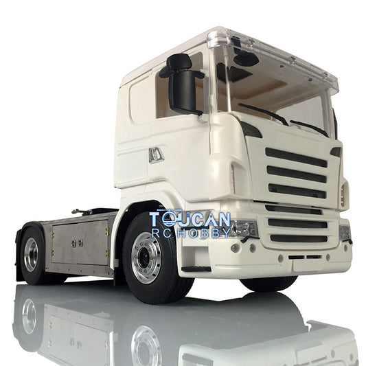 LESU Metal 4*4 Chassis Cabin Set 1/14 Scale Radio Controlled Tractor Truck Model Light System Motor Servo ESC Cabin Roof