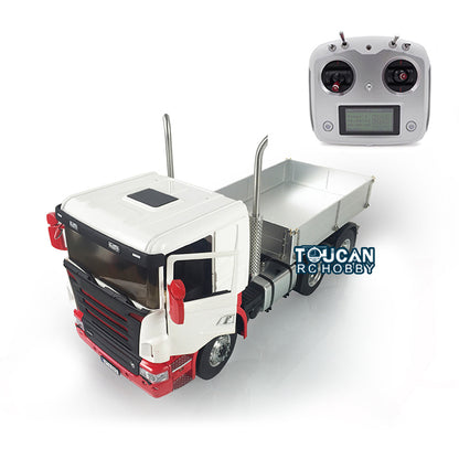 1/14 LESU Remote Controlled 6*6 Metal Chassis Car Hopper Painted Cabin Roof Radio Controller Motor Servo ESC Chimney