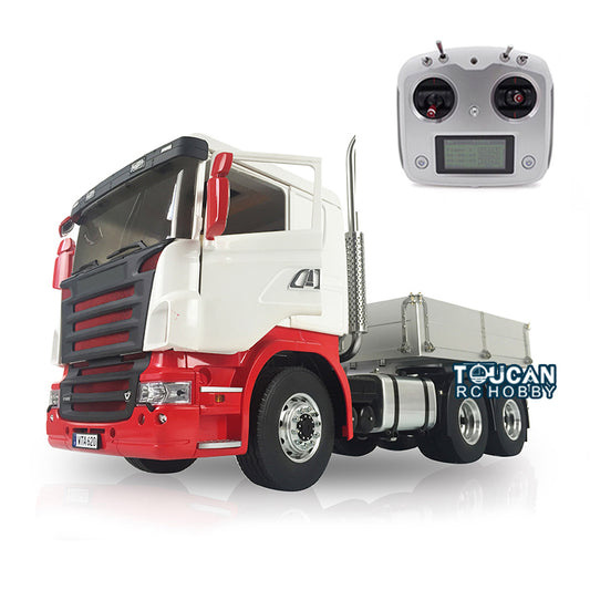 1/14 LESU Remote Controlled 6*6 Metal Chassis Car Hopper Painted Cabin Roof Radio Controller Motor Servo ESC Chimney