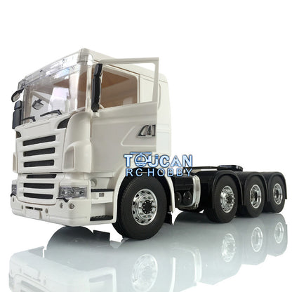 LESU 1/14 8*8 Kits Tractor Truck RC Metal Chassis W/ Servo 540 Power Motor 540 Power Motor ABS Cabin Parts Set Cabin Roof