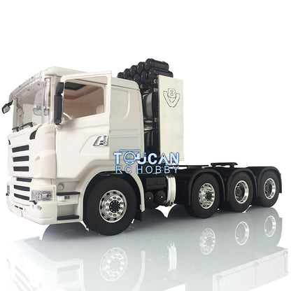 LESU 1/14 8*8 Kits Tractor Truck RC Metal Chassis W/ Servo 540 Power Motor Equipment Rack Cabin Roof 2Speed High Torque Gearbox