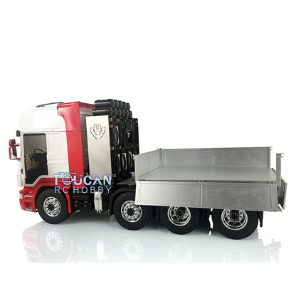 1/14 8*8 LESU Kit RC Painted Tractor Truck Car Model Metal Chassis W/ Equipment Rack Light Sound Servo Cabin Roof
