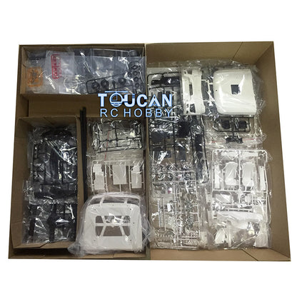Toucan Hobby 1/14 4x2 Unpainted 2-Axle RC Tractor Radio Control Truck Trailer Open Door DIY Car Toy Gift for Adults Children