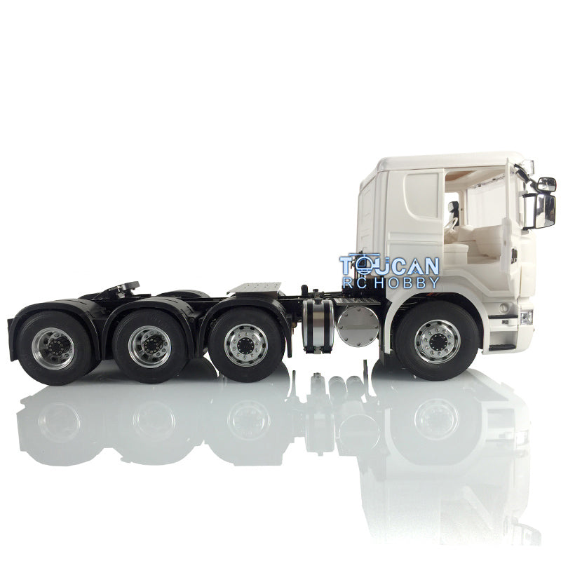 1/14 8*8 LESU Kit Tractor Truck Car RC Model Metal Chassis W/ Cabin Set 2Speed High Torque Gearbox Servo Cabin Roof
