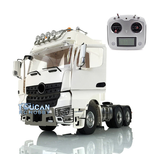 1/14 LESU 6*6 RC Metal Chassis Tractor Truck DIY Cabin Model W/ Sound Light ESC Motor Servo Toolbox Pedal Roof Light Air Condition