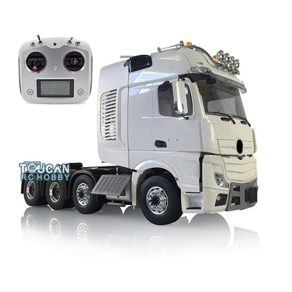LESU Heavy-duty Metal Chassis B for 1/14 8*8 RC 3 Speed Tractor Truck Model W/ Radio Controller Roof Light Sound Light Car Hopper