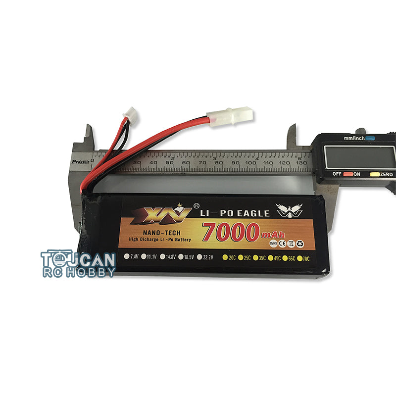 1/16 Henglong 7.4V 7000MAH Lipo Battery With XT60 Charger Plug Balanced Charging Board Electronic Parts For 3818/3819 RC Tank Model