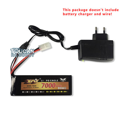 US Stock 7.4V 7000MAH Lipo Battery for 1/16 Henglong RC Tank Remote Control Military Vehicle Electronic Parts Hobby Model