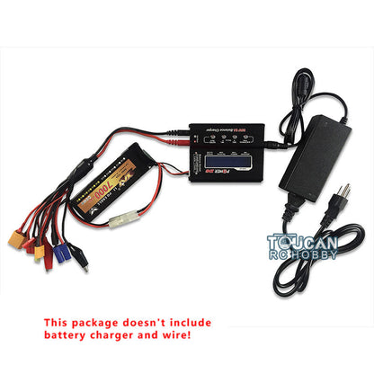 1/16 Henglong 7.4V 7000MAH Lipo Battery With XT60 Charger Plug Balanced Charging Board Electronic Parts For 3818/3819 RC Tank Model