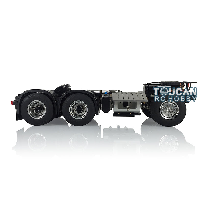 LESU 1/14 Metal 6x6 Chassis with 3Speed Transmission Differential Lock Axles for TAMIYA 3363 (56348) 1851 High Roof RC Tractor Truck
