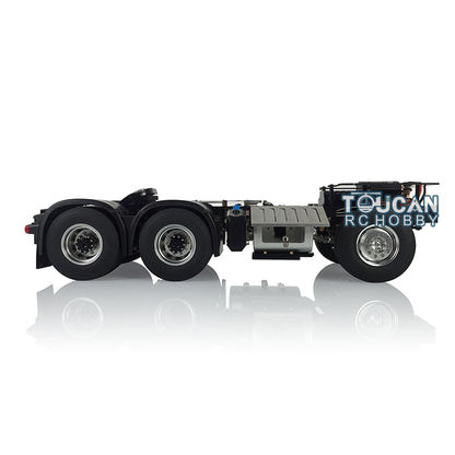 LESU 1/14 Metal 6x6 Chassis with 3Speed Transmission Differential Lock Axles for TAMIYA 3363 (56348) 1851 High Roof RC Tractor Truck