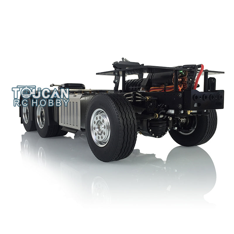LESU 1/14 Metal 6x6 Chassis with 3Speed Transmission Differential Lock Axles for TAMIYA 3363 (56348) 1851 High Roof RC Tractor Truck