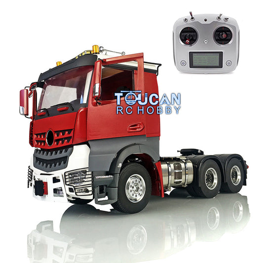 1/14 6*6 LESU Metal RC Highline Tractor Truck Chassis DIY Painted Cabin W/ Sound Light ESC Roof light Radio Controller