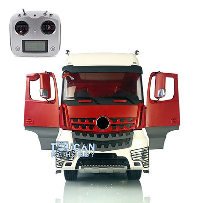 LESU 1/14 RC 6*6 Metal Chassis DIY Painted Cabin RC Tractor Truck Model W/ Light Sound ESC Toolbox Pedal Motor Servo