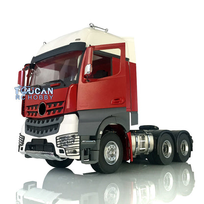 1/14 LESU RC Metal 6*6 Chassis DIY Painted Cabin Tractor Truck Model W/ Motor Servo Toolbox Pedal W/O Sound Light Toolbox