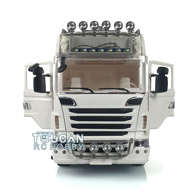 LESU 1/14 8*8 RC Tractor Truck Car Model Metal Chassis W/ Plastic Decorated Doll Servo Air Conditioner Equipment Rack