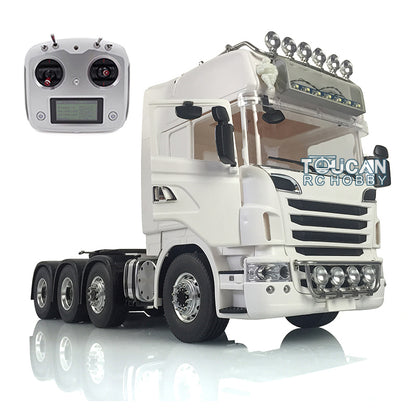 LESU 1/14 8*8 RC Tractor Truck Car Model Metal Chassis W/ Horns Air Conditioner Equipment Rack Servo 540 Motor Decorated Doll