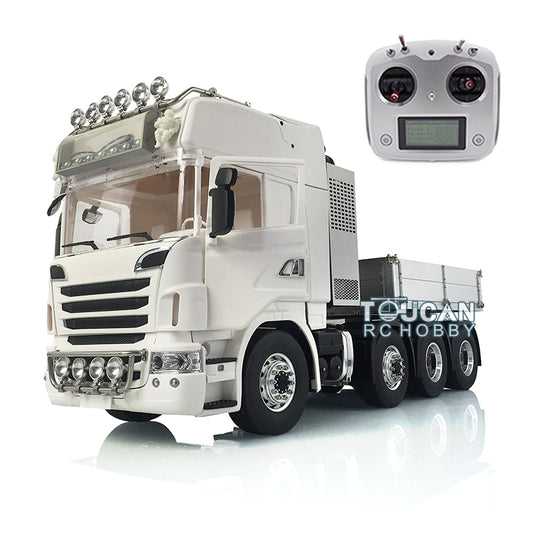 LESU 8*8 RC 1/14 Scale Kit Tractor Truck Car Model Metal Chassis W/ Motor Servo Equipment Rack Roof Air Conditioning Horns