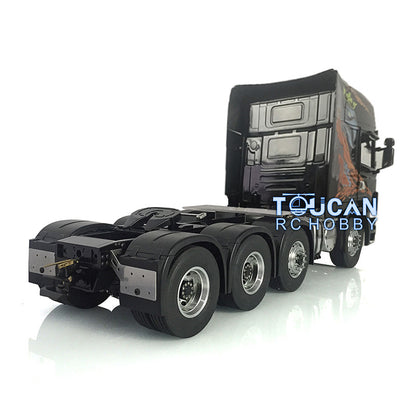 LESU 1/14 8*8 RC Tractor Truck Car Model Painted Metal Chassis W/ Highroof Cabin Set Receiver Servo Motor Equipment Rack