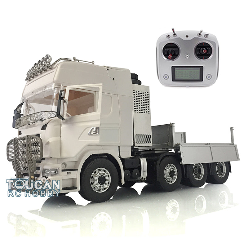 1/14 Scale LESU Model 8*8 RC Kit Tractor Truck Car Metal Chassis W/ Motor Servo Light Sound Equipment Rack Controller Receiver