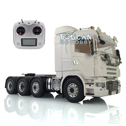 LESU 1/14 Scale Model KIT Tractor Truck RC 8*8 Car Metal Chassis W/ Front Hook 540 Motor Spotlight Servo Cabin 802B Light Sound