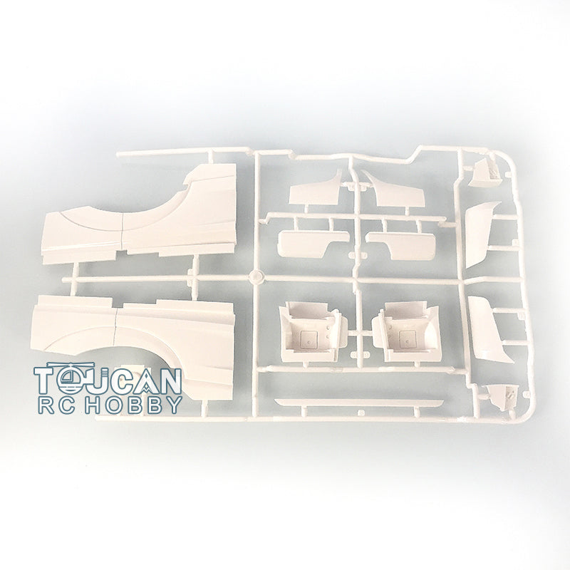 Rear Mudguard Window Windshield Skirt Bumper Red Rear Lamp Frame Highline Cabin Wheel Brow Beam Servo Mount Set Urea Tank for 1/14 TOUCAN RC 1851 Tractor Truck Radio Controlled Lorry