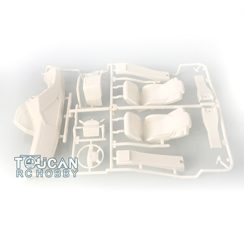 Rear Mudguard Window Windshield Skirt Bumper Red Rear Lamp Frame Highline Cabin Wheel Brow Beam Servo Mount Set Urea Tank for 1/14 TOUCAN RC 1851 Tractor Truck Radio Controlled Lorry