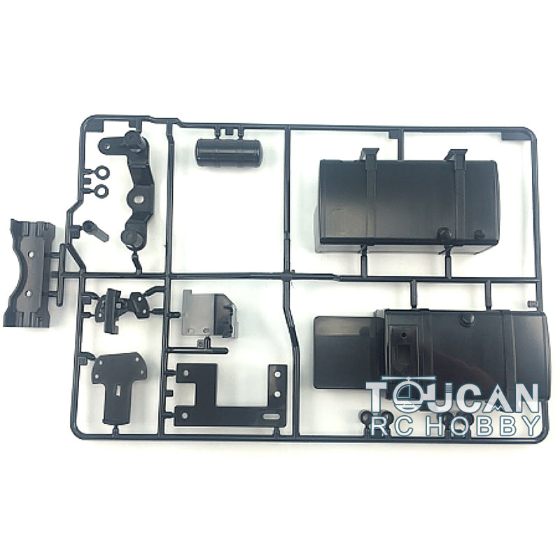 Rear Mudguard Window Windshield Skirt Bumper Red Rear Lamp Frame Highline Cabin Wheel Brow Beam Servo Mount Set Urea Tank for 1/14 TOUCAN RC 1851 Tractor Truck Radio Controlled Lorry