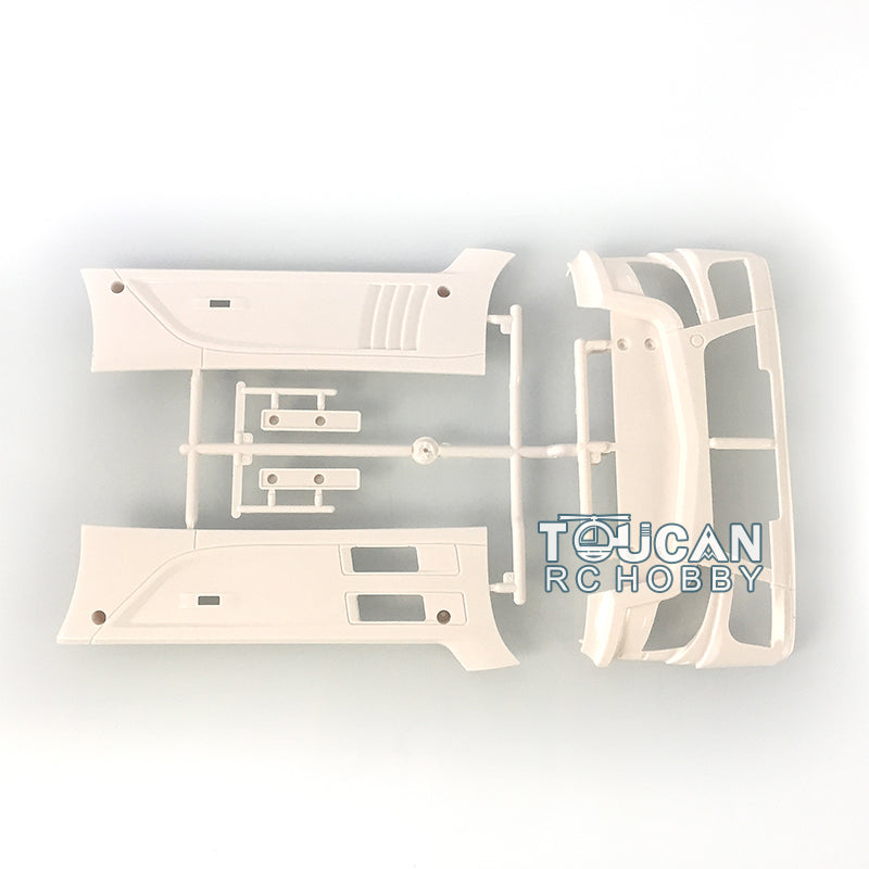 Rear Mudguard Window Windshield Skirt Bumper Red Rear Lamp Frame Highline Cabin Wheel Brow Beam Servo Mount Set Urea Tank for 1/14 TOUCAN RC 1851 Tractor Truck Radio Controlled Lorry