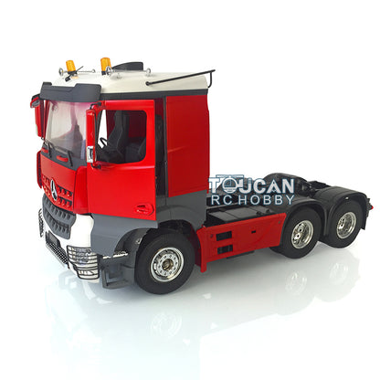 Toucan Hobby Painted 3-Axle 1/14 6*4 Painted RC Tractor Truck Remote Control Trailer Constuction Vehicle Kits DIY Parts Motor