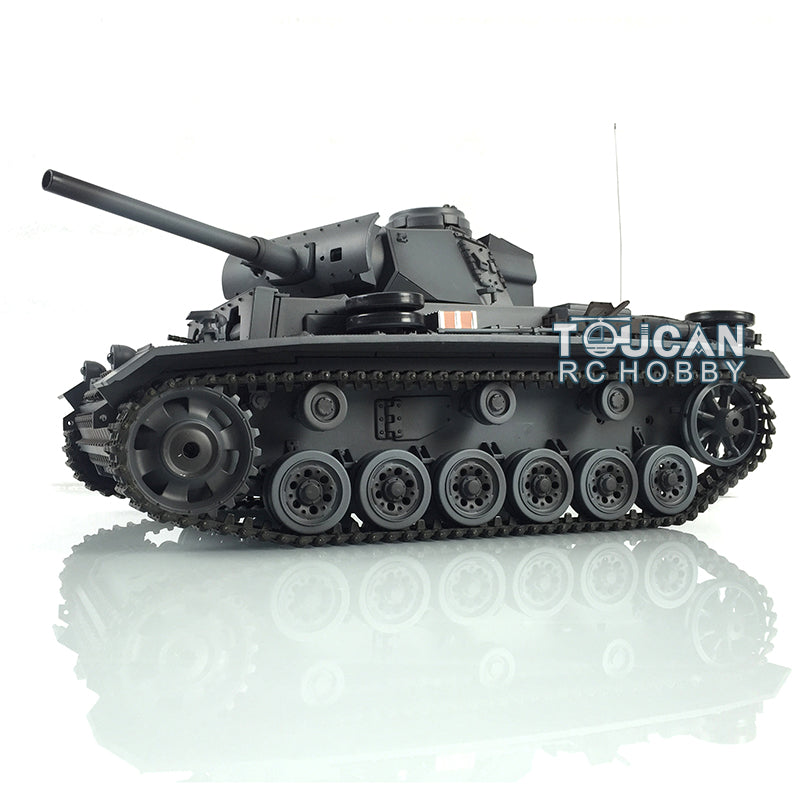 TOUCAN RC HOBBY Henglong 1/16 TK7.0 Promotion Panzer III L RTR RC Tank 3848 Infrared Combat BB 360 Degrees Turret Smoke Metal Tracks Sprockets Idlers Barrel